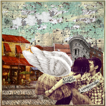 Collage realizado por un usuario de Polyvore para la portada de su disco.